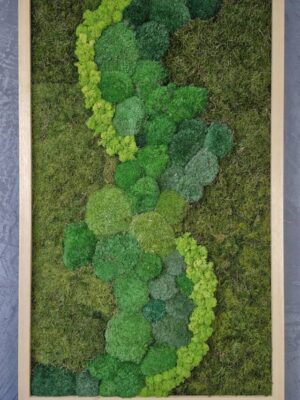 20250504_182959 Obraz z mchu mieszanego Verdant River - Zielona rzeka