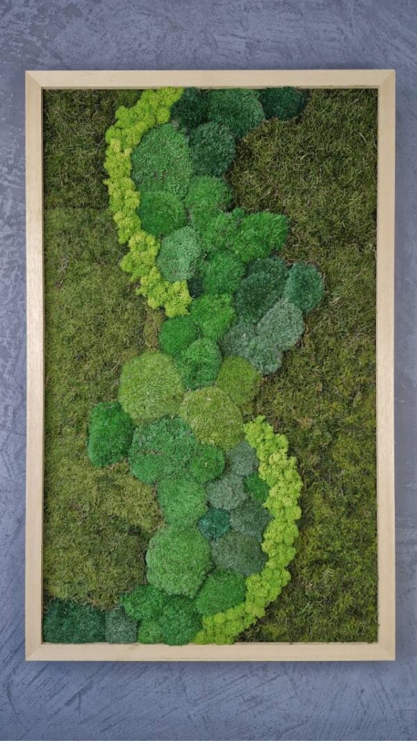 Obraz z mchu mieszanego Verdant River - Zielona rzeka