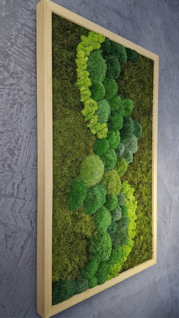 Obraz z mchu mieszanego Verdant River - Zielona rzeka