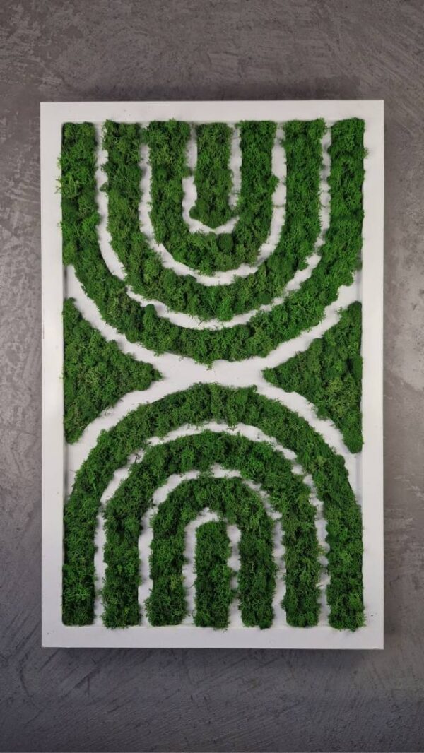 20250504_190920 Obraz z mchu chrobotka Geometric Style - Geometryczny Styl