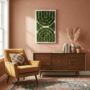 Obraz z mchu chrobotka Geometric Style wizualizacja