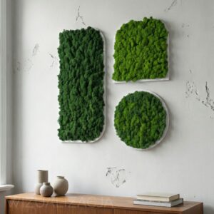 Obraz modułowy z mchu chrobotka – Vert Circle S