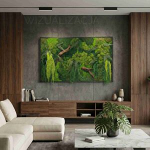 Duży obraz z mchu stabilizowanego