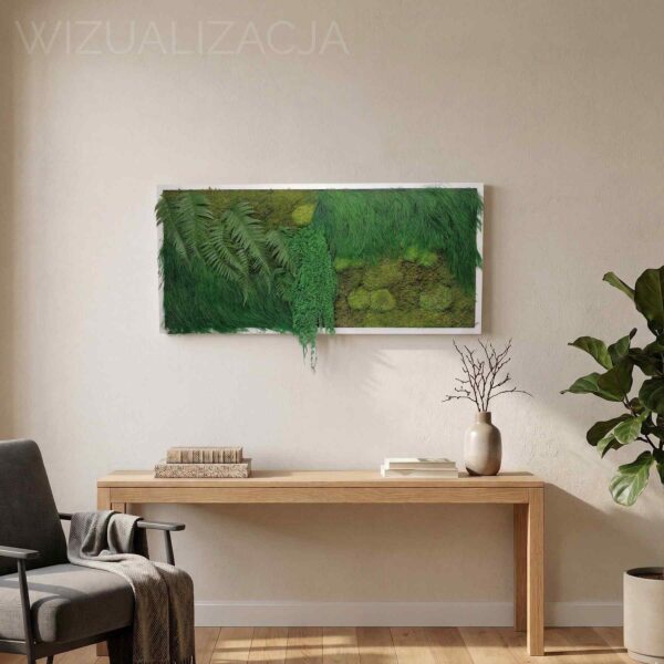 Obraz z mchu płaskiego Green Horizon