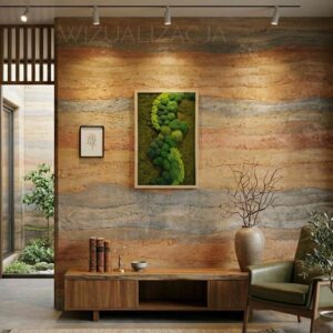 Obraz z mchu mieszanego Verdant River.