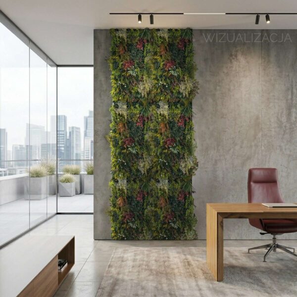 Panel Premium Zielona ściana Colorful Symphony 50x100cm