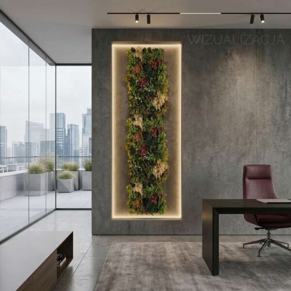 Panel Premium Zielona ściana Colorful Symphony 50x100cm